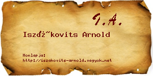 Iszákovits Arnold névjegykártya
